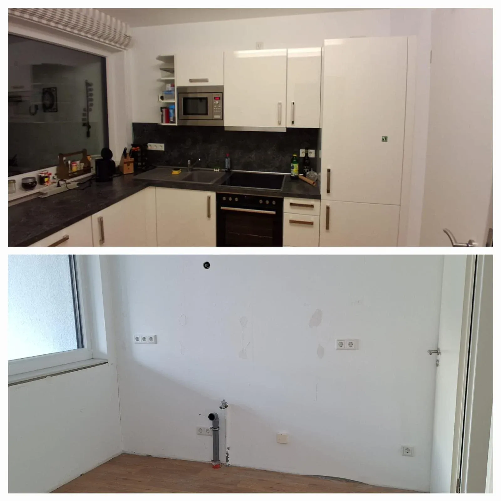 Mehrere geräumte Zimmer nach einer Wohnungsentrümpelung