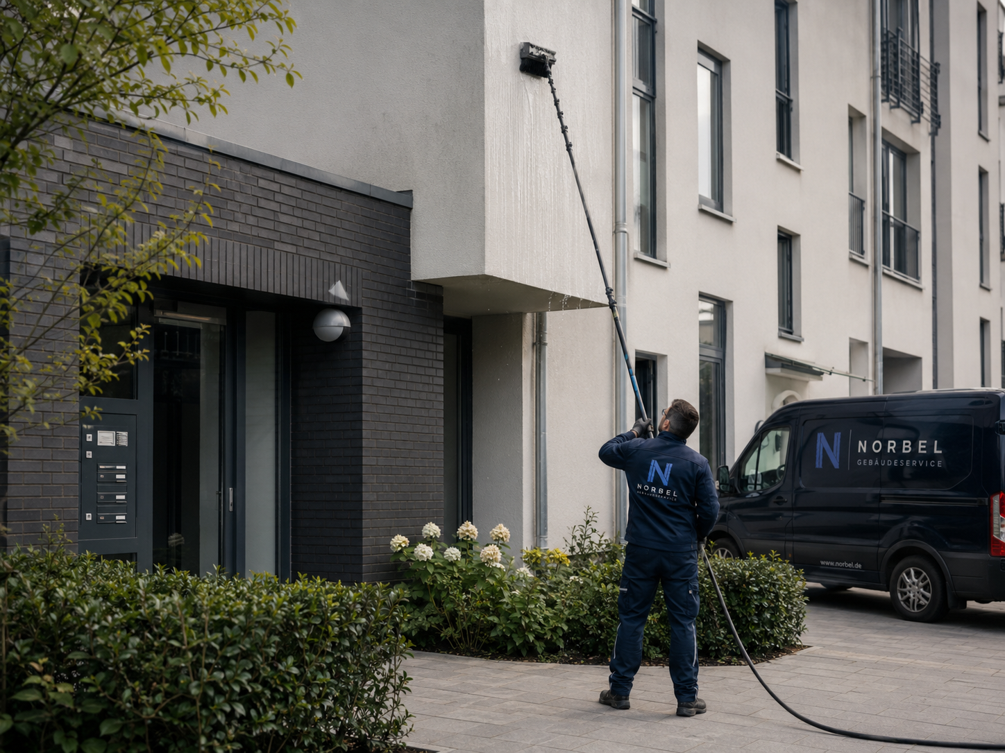 Fassadenreinigung durch Norbel Gebäudeservice